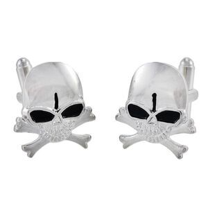 Stainless Steel Skull & Crossbones Cuff Links Cufflinks